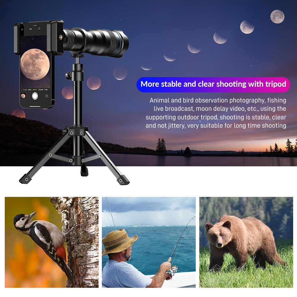 36X Monocular Zoom Telephoto Lens