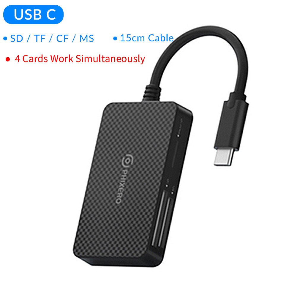 USB 3.0 Type C 4 in 1 Card Reader