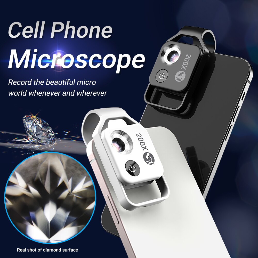 Digital 200X Microscope Lens with CPL