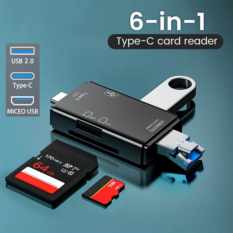 OTG SD TF Card Reader 480Mbps High-speed Transmission