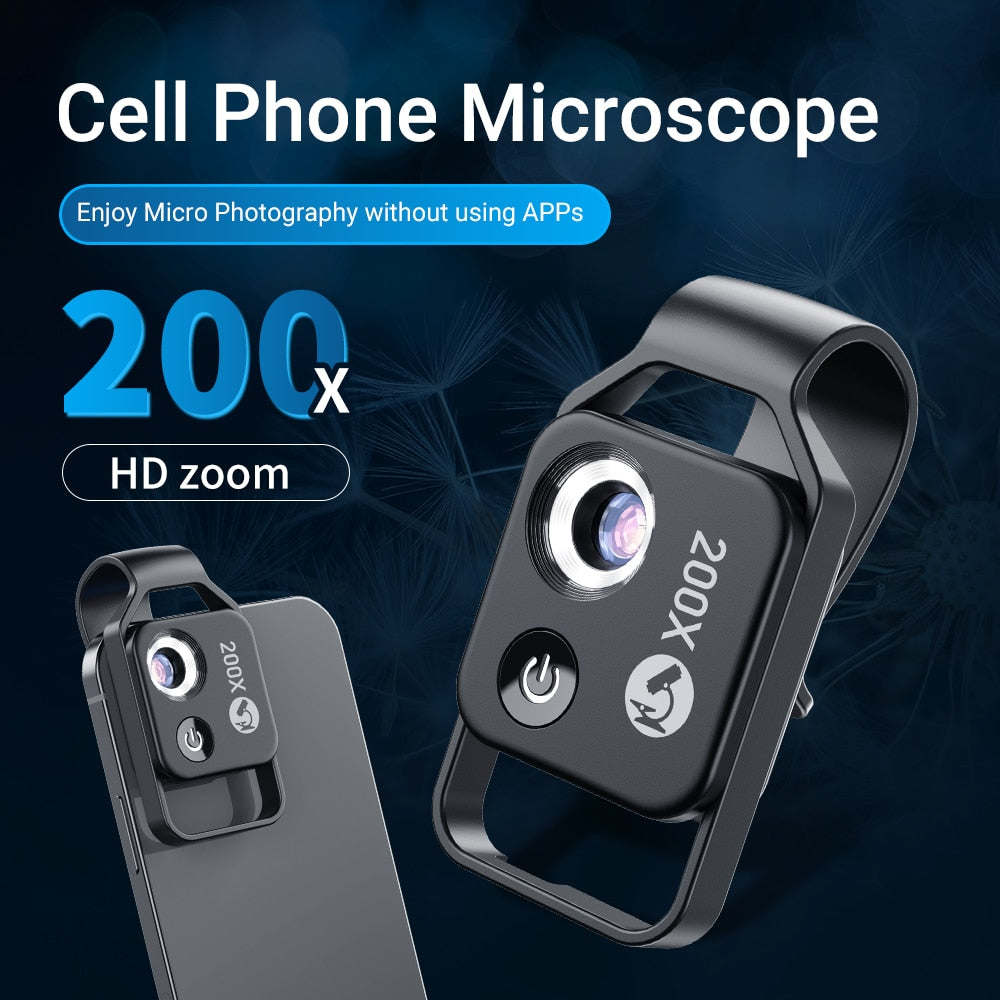 Digital 200X Microscope Lens with CPL