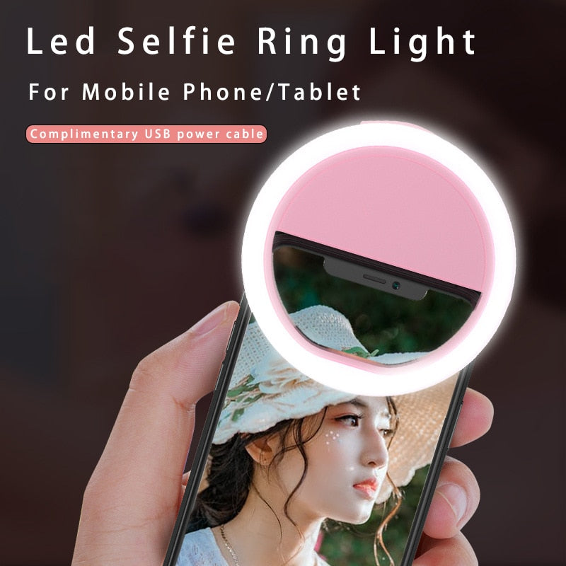 USB Charge LED Selfie Ring Light Mobile Phone