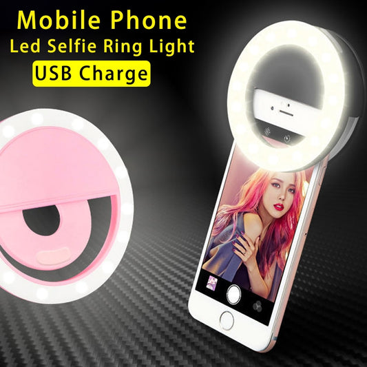 USB Charge LED Selfie Ring Light Mobile Phone