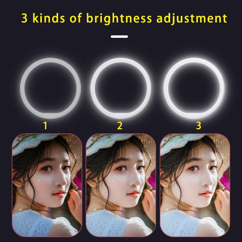 USB Charge LED Selfie Ring Light Mobile Phone