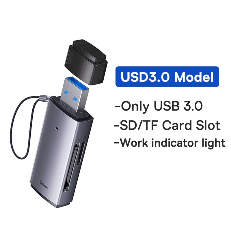 USB C & USB3.0 to SD Micro SD TF Memory Card