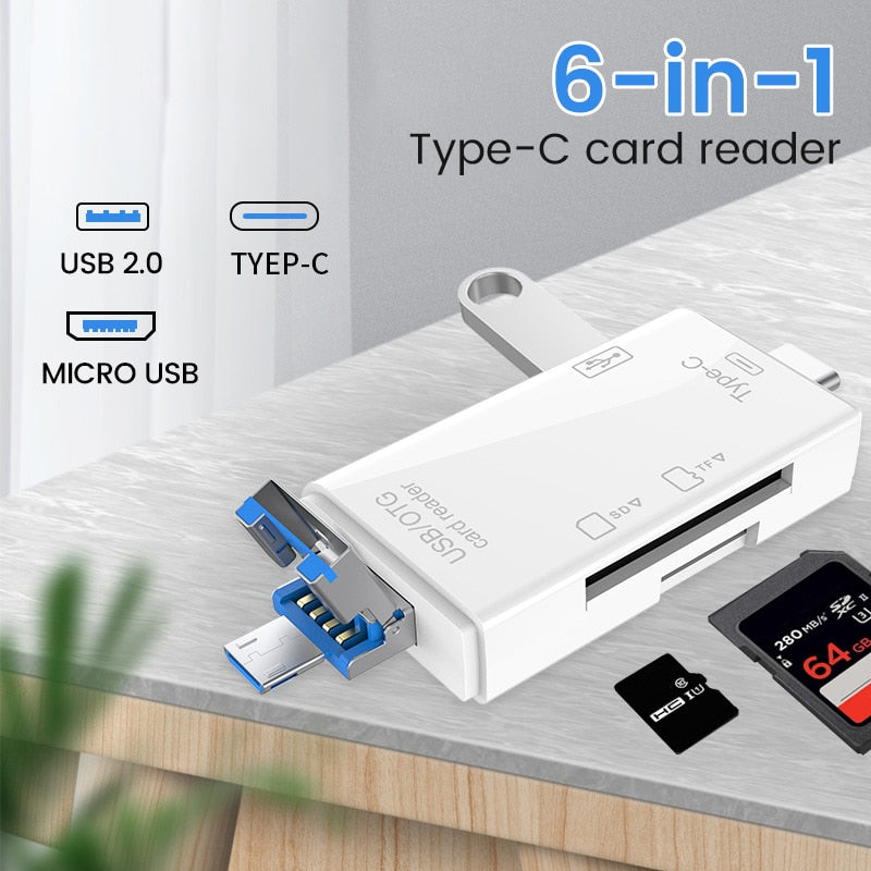 OTG SD TF Card Reader 480Mbps High-speed Transmission