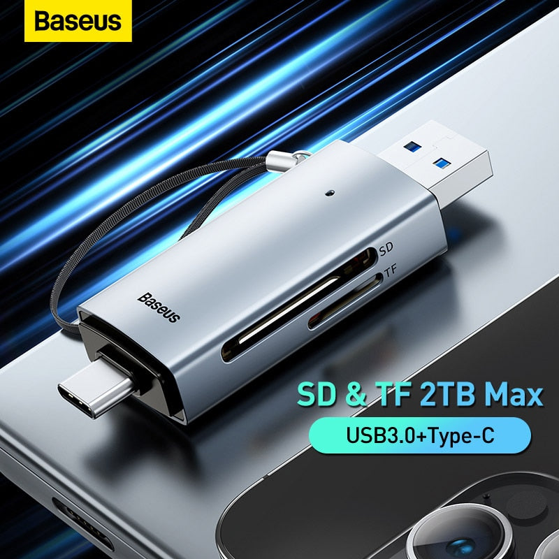 USB C & USB3.0 to SD Micro SD TF Memory Card