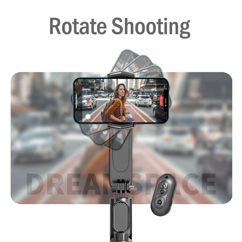 Gimbal Stabilizer Selfie Stick Tripod with Fill Light