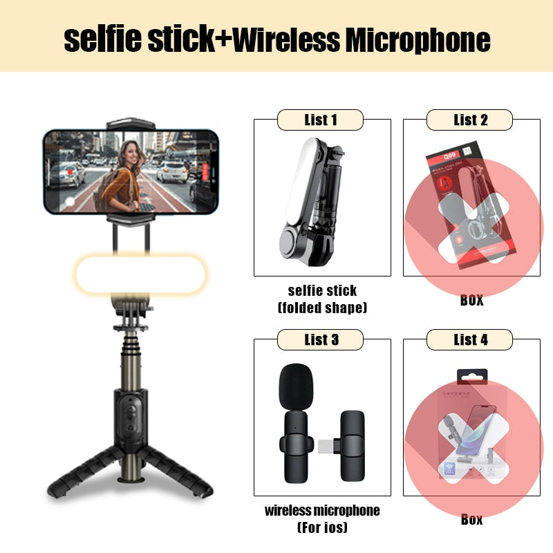 Wireless Bluetooth Selfie Stick Tripod Handheld